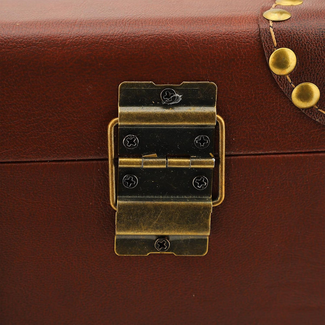 Rich brown leather vintage carry-on case, an overnight travel bag with secure lock for elegant journeys.