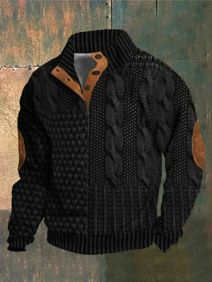 Chic & cozy vintage knit jumper, a warm unisex pullover sweater for timeless retro fashion.