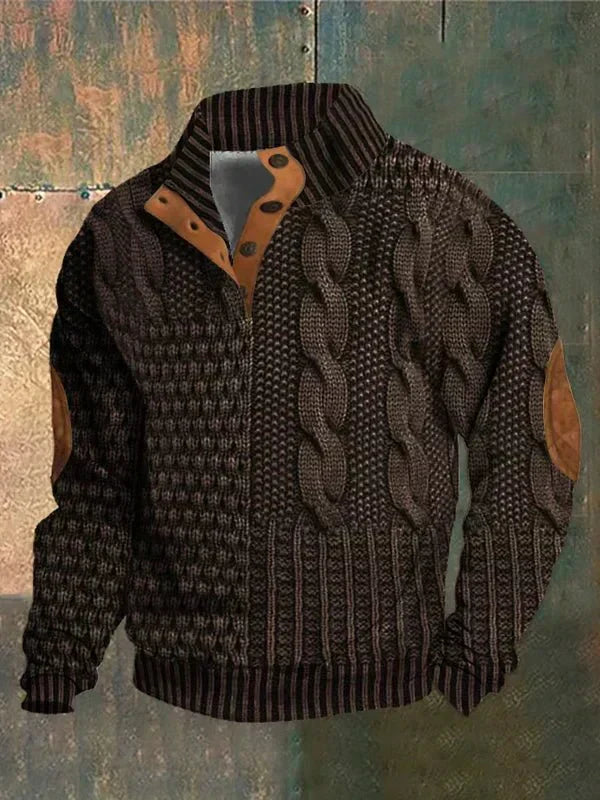 Stylish retro knit jumper, a cozy unisex pullover sweater with vintage chic appeal.