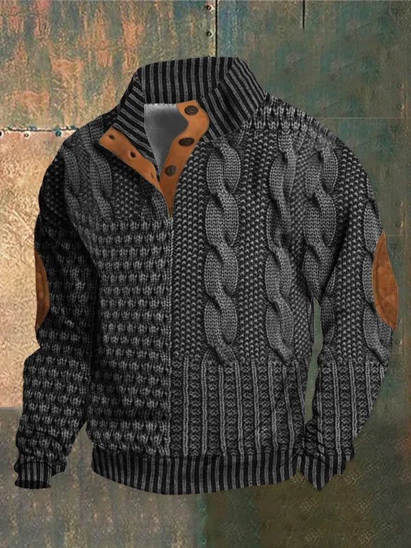 Chic unisex vintage knit jumper, a warm and comfortable pullover sweater for classic style.