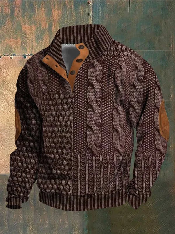 Cozy retro knit pullover, a vintage chic unisex sweater perfect for casual warmth and fashion.
