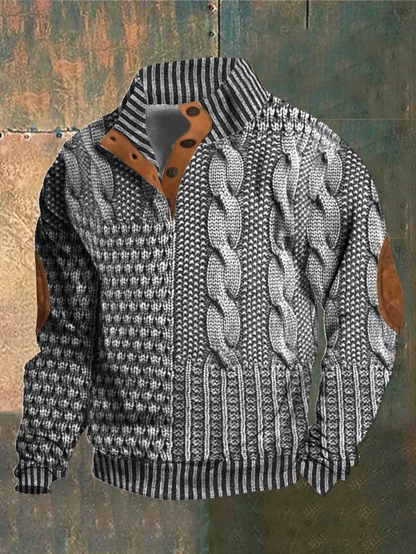 Classic unisex knit jumper, a warm vintage pullover sweater offering cozy and chic style.