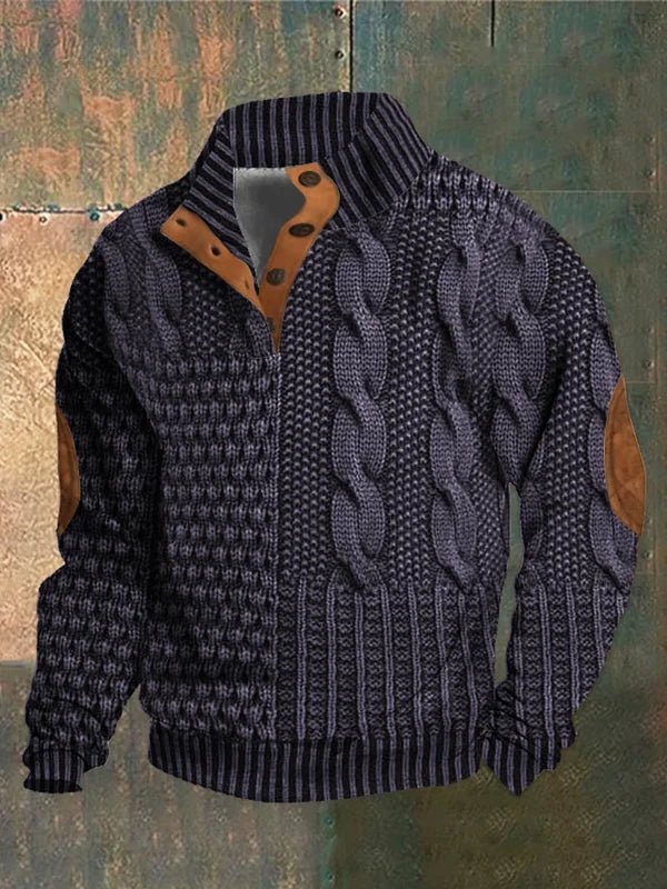 Comfortable vintage chic knit jumper, a cozy unisex pullover sweater for retro fashion.