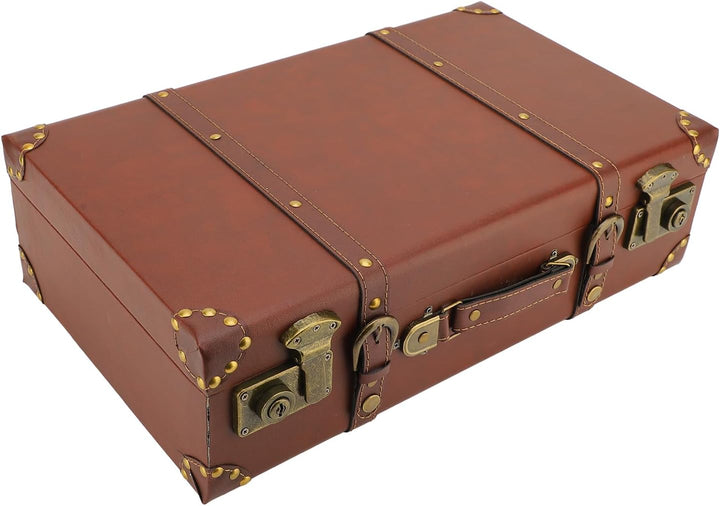 Detailed shot of alloy lock on vintage leather overnight case, secure closure for travel luggage