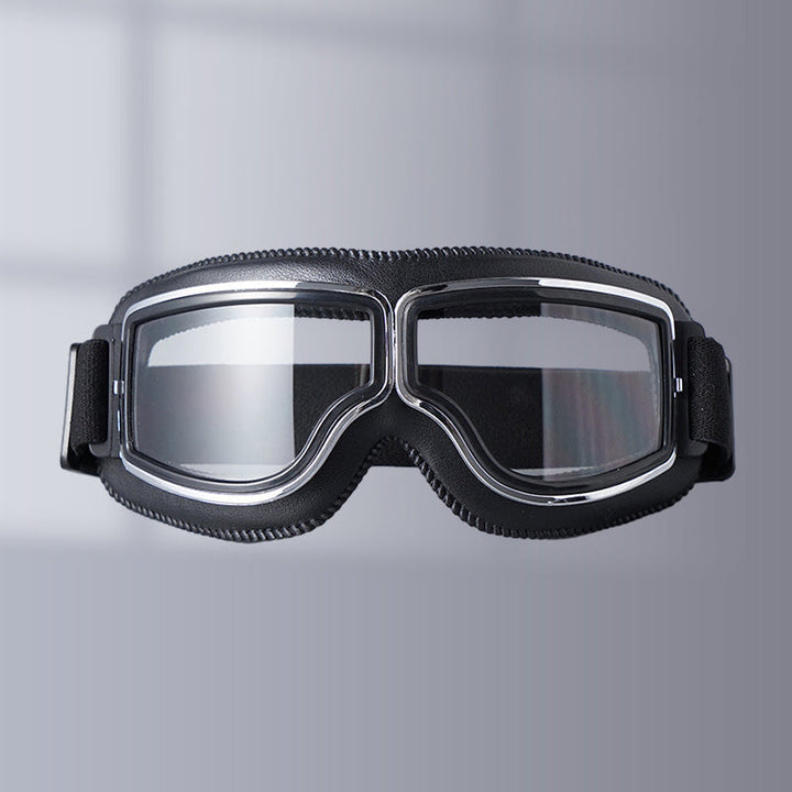 Unisex vintage motorcycle goggles for classic eye protection & style.