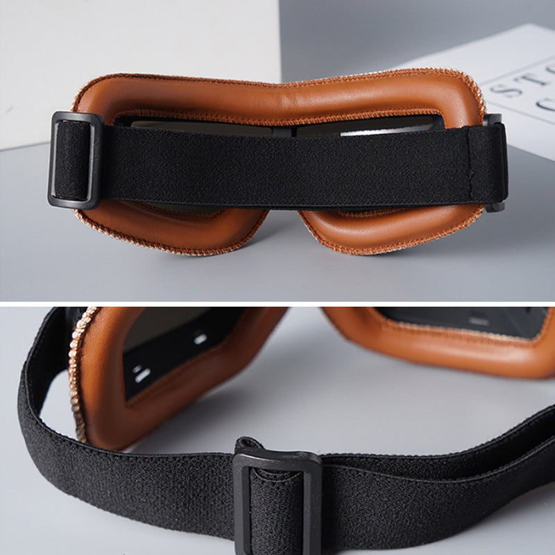 Durable vintage motorcycle goggles, UV protection for every adventure.