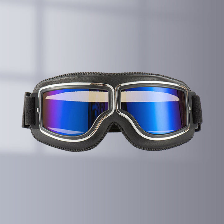 Vintage aviator style cycling goggles for unisex eye protection.