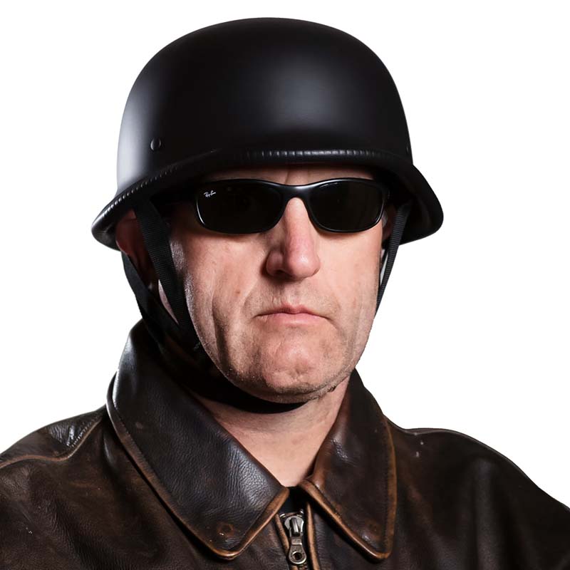 White Vintage Open-Face Helmet, ECE DOT certified for motorcycle riders. Protective street gear.