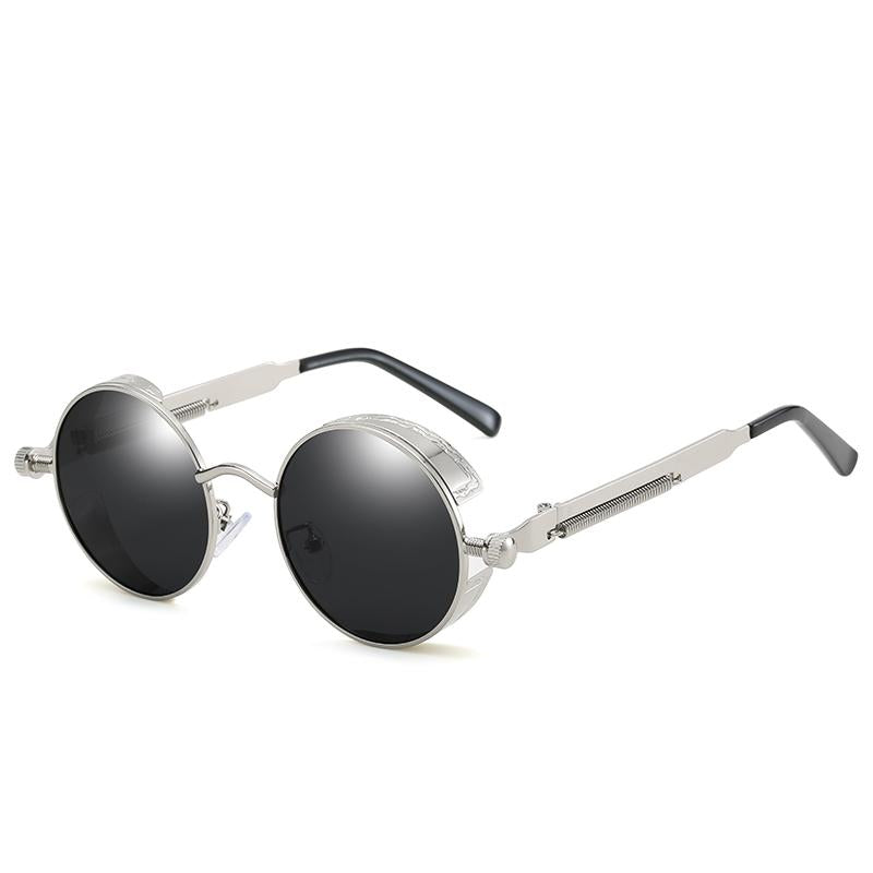 Summer essential unisex vintage sunglasses, polarized UV400 lenses and bronze alloy frame.