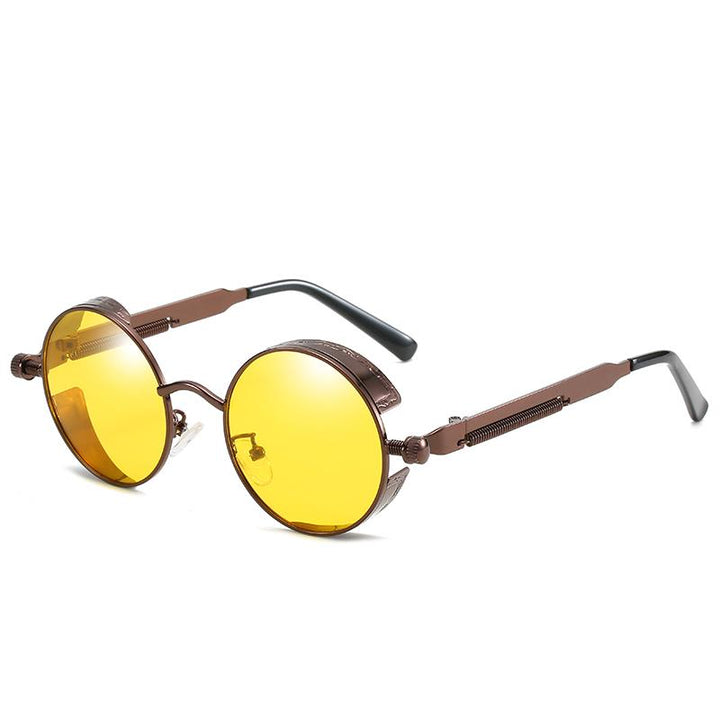 Savino vintage polarized UV400 sunglasses, unisex retro style, durable alloy frame.