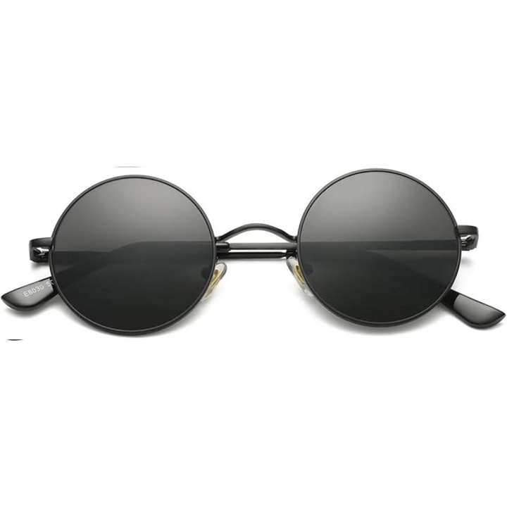 Stylish retro round sunglasses with polarized lenses. Glare protection & vintage style eyewear.