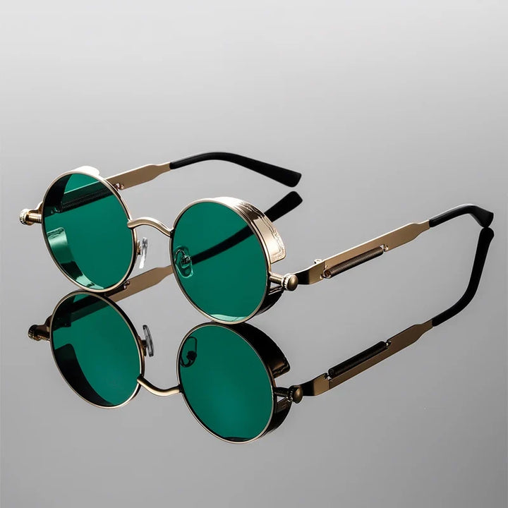 Fashionable unisex vintage round sunglasses, perfect retro eyewear with UV protection for a stylish look.