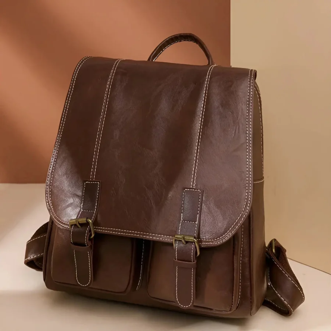 Unisex vintage style backpack, perfect for work, school, or travel. Durable everyday carry bag for laptops.