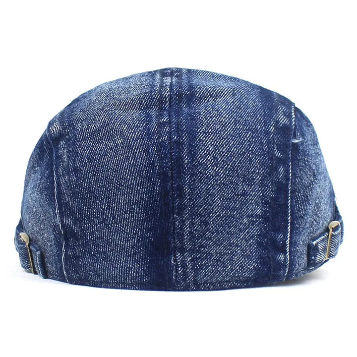 Effortlessly cool unisex denim ivy cap, blending vintage charm with comfortable, adjustable fit.