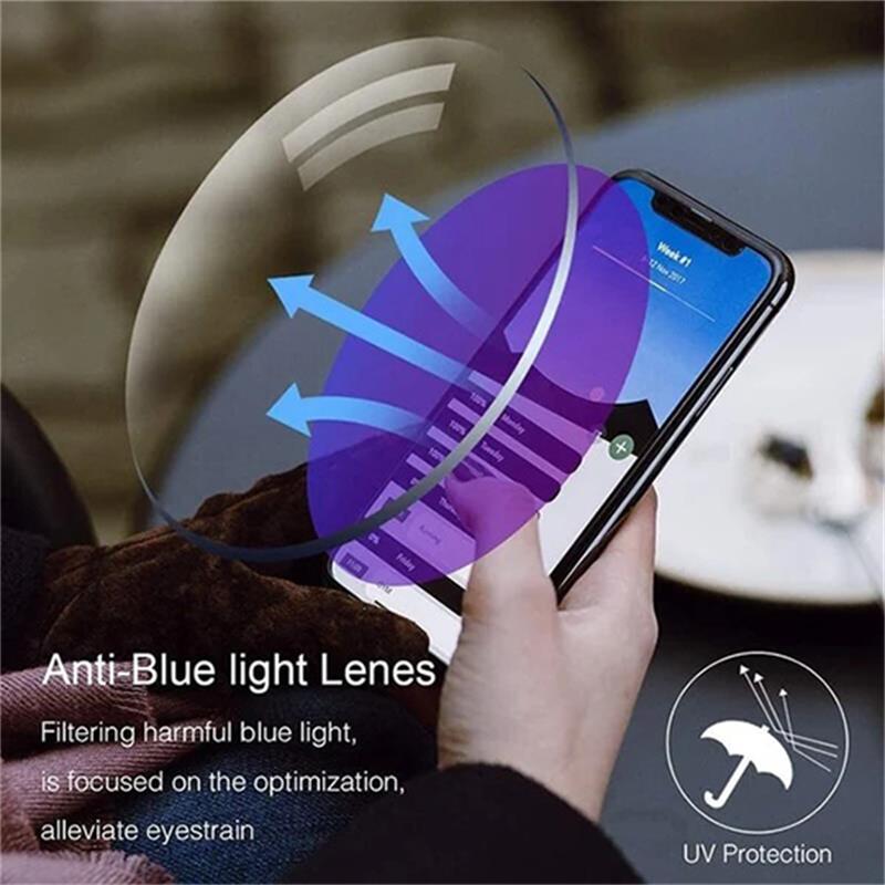 Unisex VisionGuard multifocal reading glasses, seamless vision for reading, computer & anti-glare.