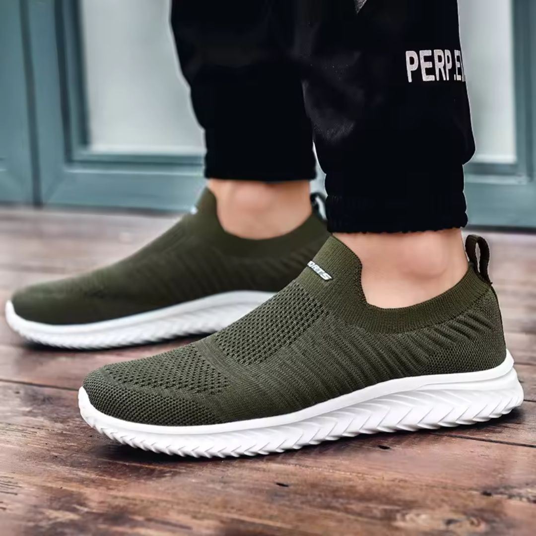 Comfortable unisex orthopedic slip-ons with shock absorption for all-day support.