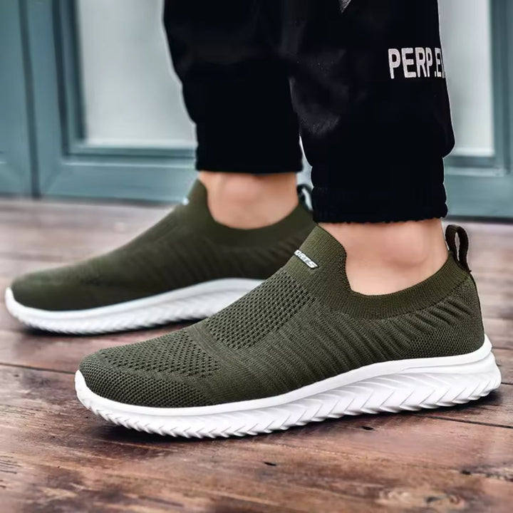 Comfortable unisex orthopedic slip-ons with shock absorption for all-day support.