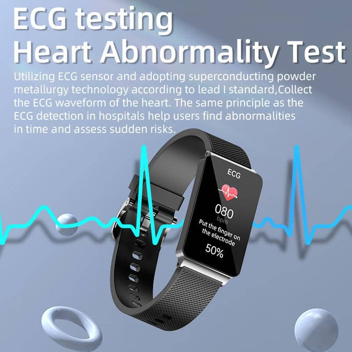Wellness tech: VitalTrack smart armband, a waterproof fitness tracker for heart rate, blood pressure, and sleep.