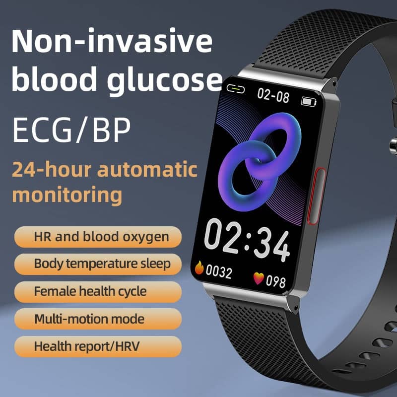 VitalTrack Sport Smart Armband: unisex waterproof fitness tracker with HR, BP, sleep & activity monitoring.
