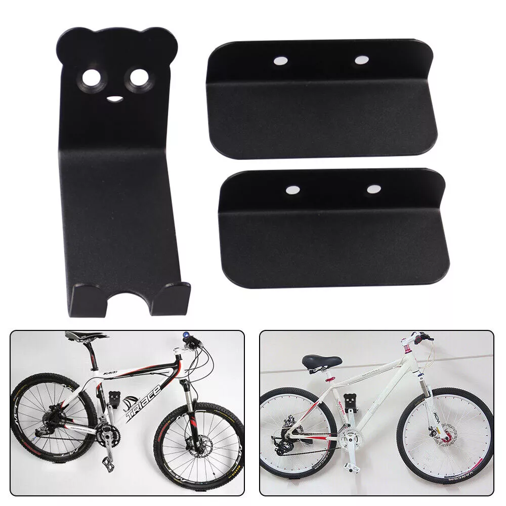Heavy-duty carbon steel bike wall mount rack, perfect for space-saving garage organization & bike storage.