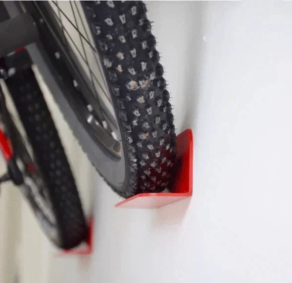 Durable wall-mounted bicycle storage rack, carbon steel heavy-duty design for space-saving organization.