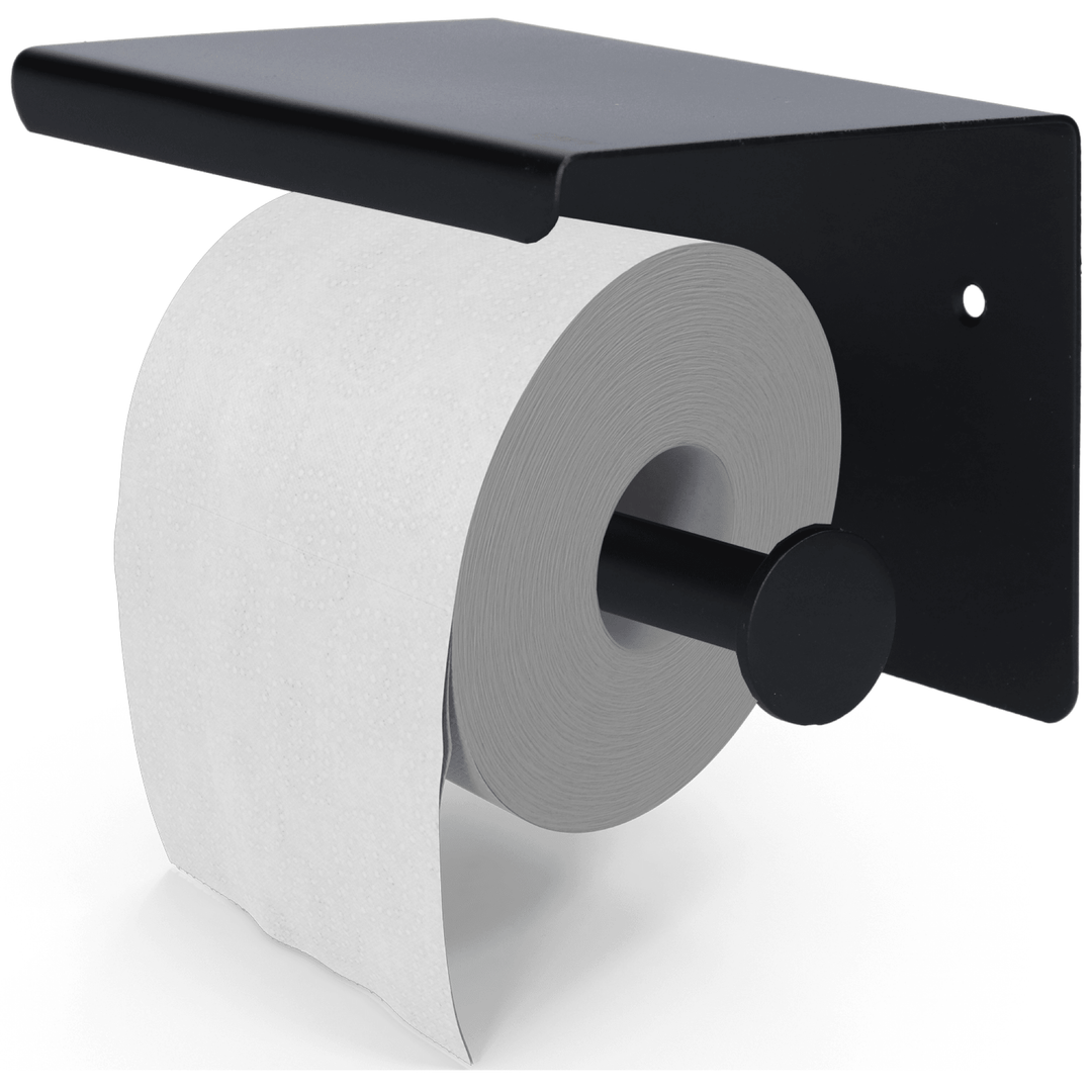 Unisex Wall-Mounted Toilet Paper Holder with Shelf