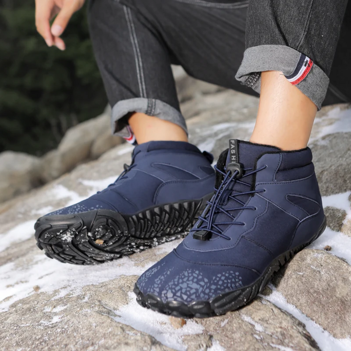 Unisex FrostFlex warm winter barefoot boots, designed for ultimate comfort and cold weather protection.