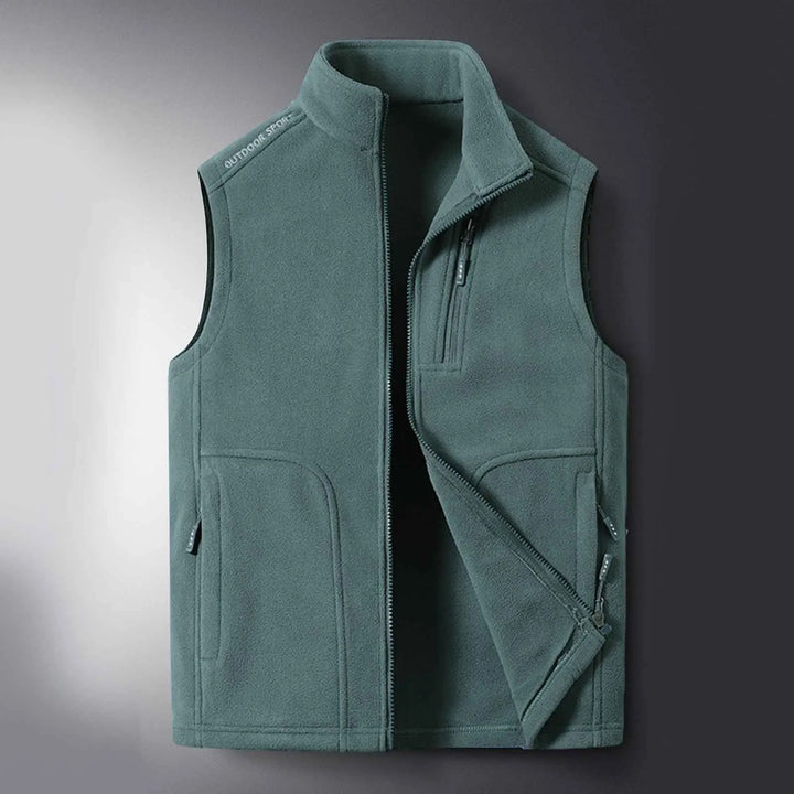 Unisex hiking fleece vest, lightweight and comfortable for trails. Ideal activewear layering for outdoor adventures.