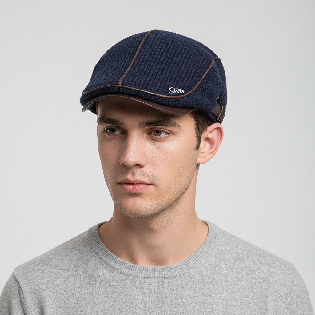 Soft polyester warm knitted beanie hat, a comfortable and essential winter fashion accessory.
