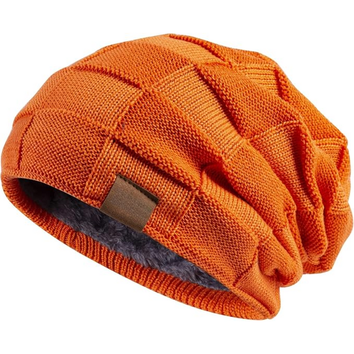 Close-up of the quality knit on a 'Yves' beanie, indicating durability and warmth for winter
