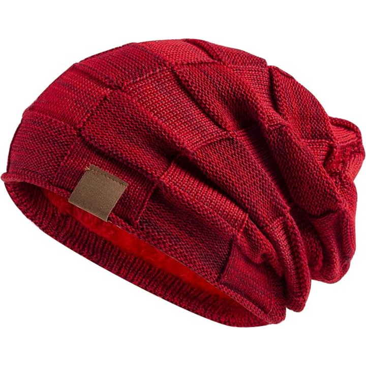 Knitted beanie hat, 'Yves' style, in a rich navy blue, essential headwear for cold weather