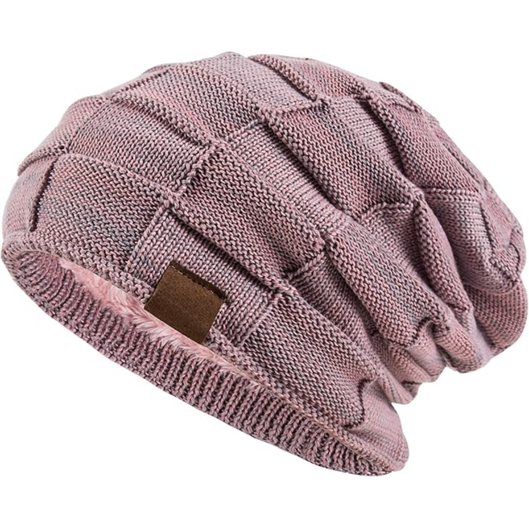 Unisex winter hat, a slouchy knitted beanie designed for ultimate warmth and comfort