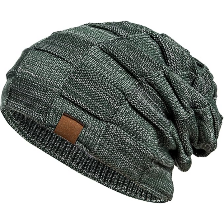 Beanie hat with a soft, warm knit texture, ideal for keeping warm during chilly days