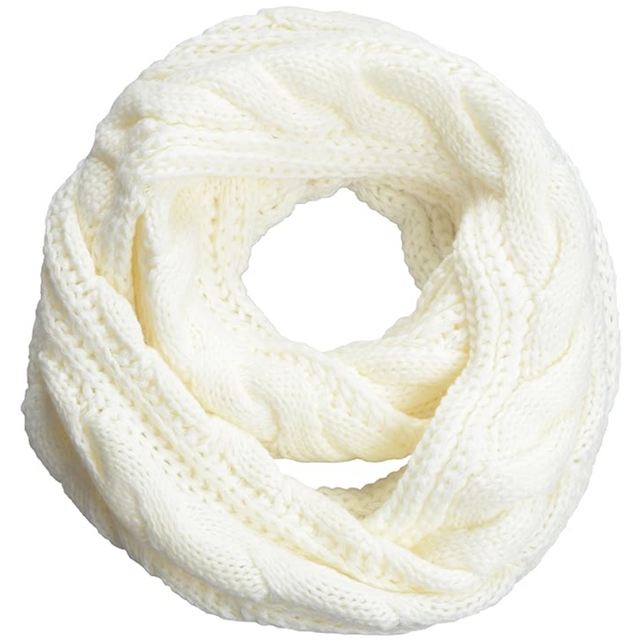 Unisex warm ribbed knitted winter scarf Davina in classic black, cozy neck warmer