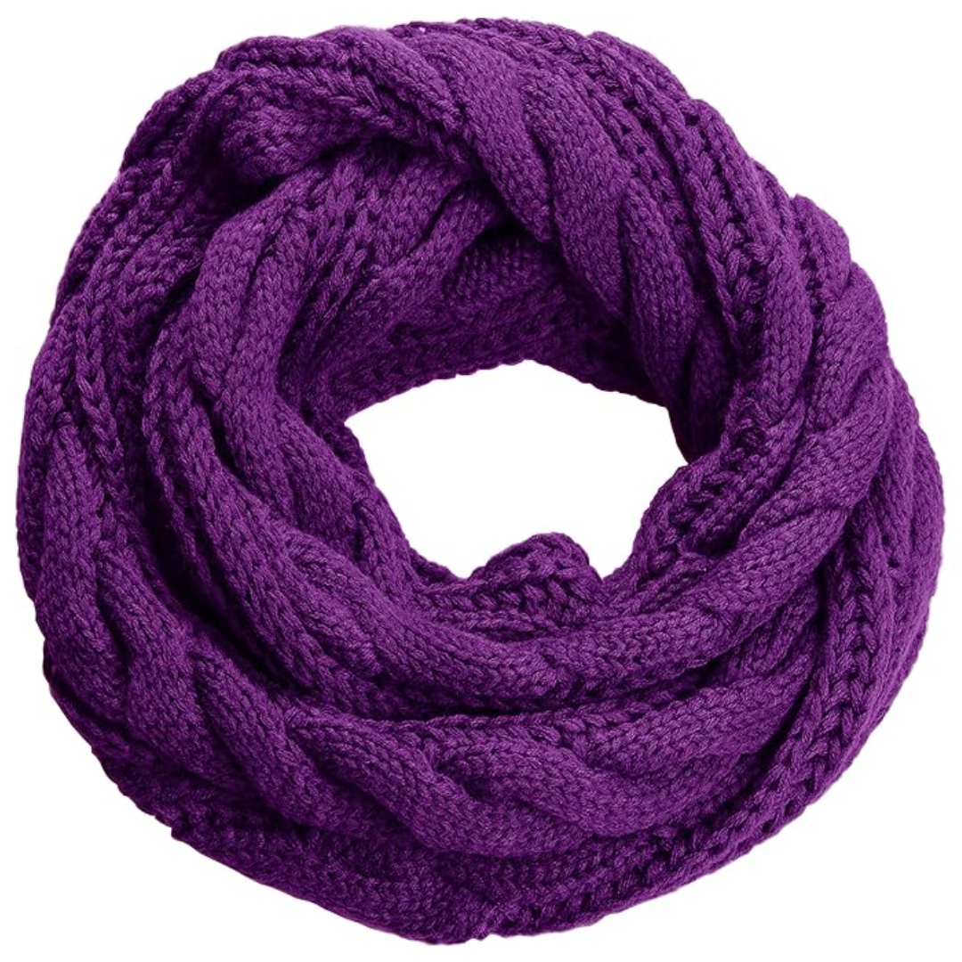 Folded Davina unisex warm ribbed knitted winter scarf, ready for cozy wear