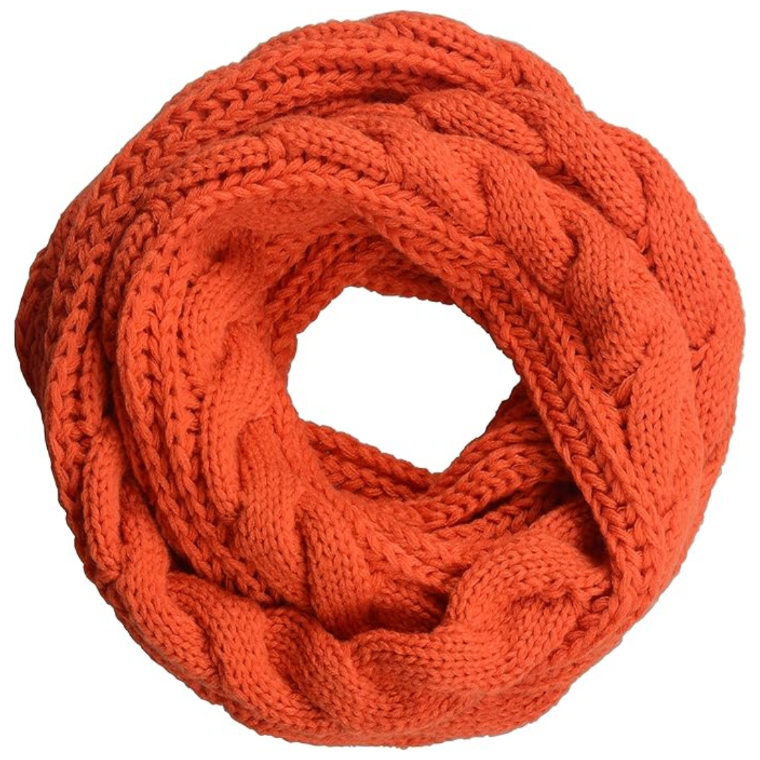 Davina unisex winter scarf in navy blue, a versatile ribbed knit cold weather accessory