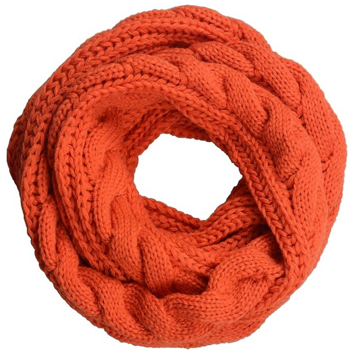 Davina unisex winter scarf in navy blue, a versatile ribbed knit cold weather accessory