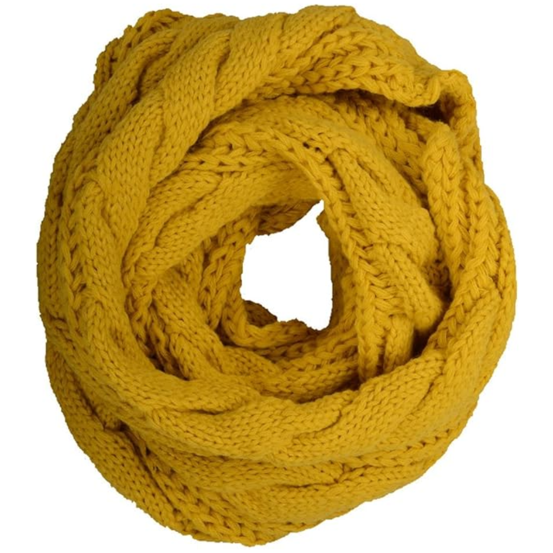 Collection of Davina unisex ribbed knitted winter scarves in various colors