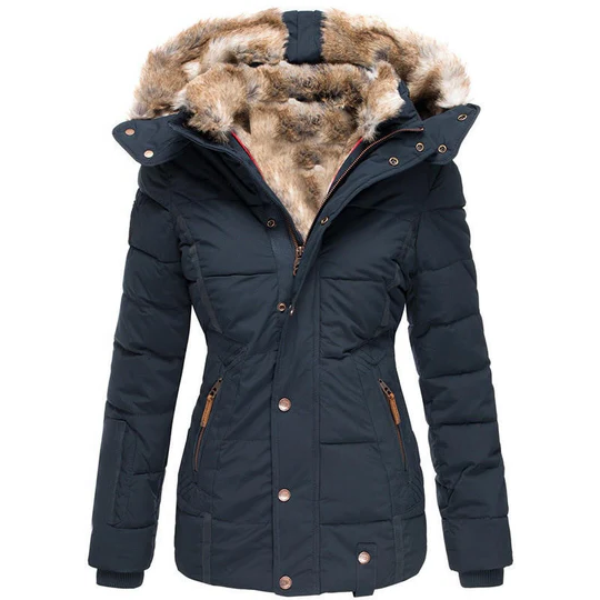 Insulated unisex waterproof winter coat. Warm outdoor wear protecting against cold weather. A seasonal fashion essential.
