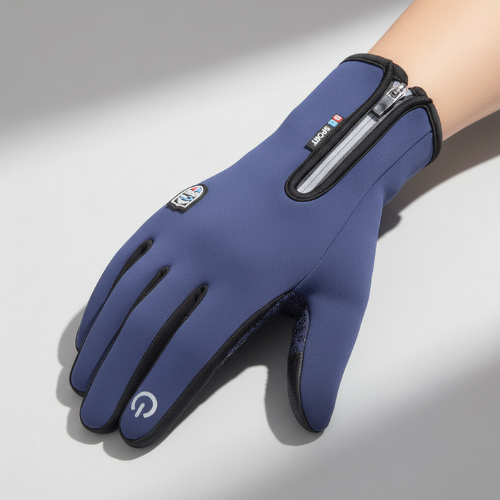 Pair of black Unisex WarmTouchPro warm, waterproof touchscreen gloves for cycling and running