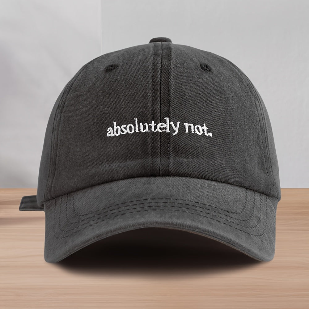 Unisex Washed Cotton Baseball Cap, front view. Soft, comfortable, and adjustable casual hat for everyday wear.