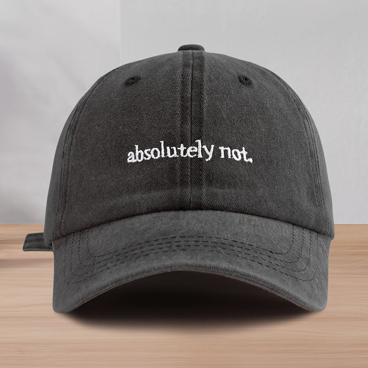 Unisex Washed Cotton Baseball Cap, front view. Soft, comfortable, and adjustable casual hat for everyday wear.