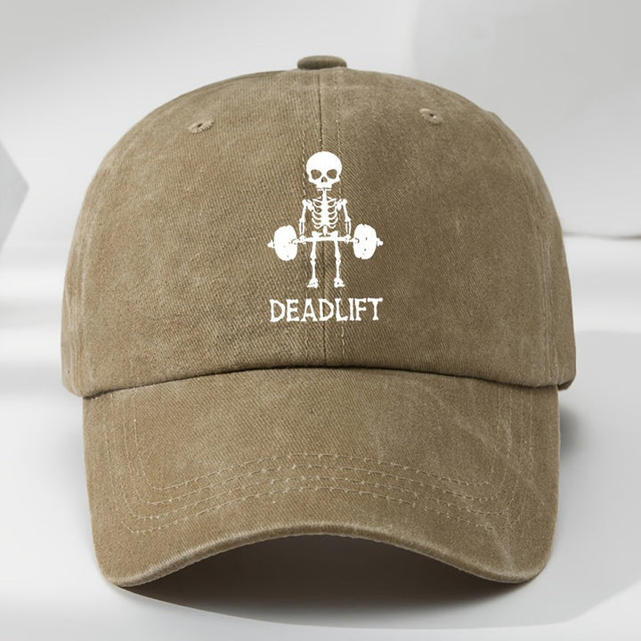 Soft Washed Cotton Deadlift Cap, adjustable lifting gear & breathable gym accessory for all athletes.
