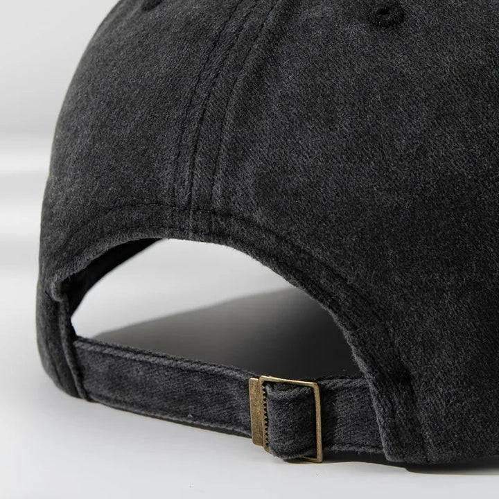 Adjustable Washed Cotton Deadlift Cap, essential lifting gear for gym, athletic wear & fitness apparel.