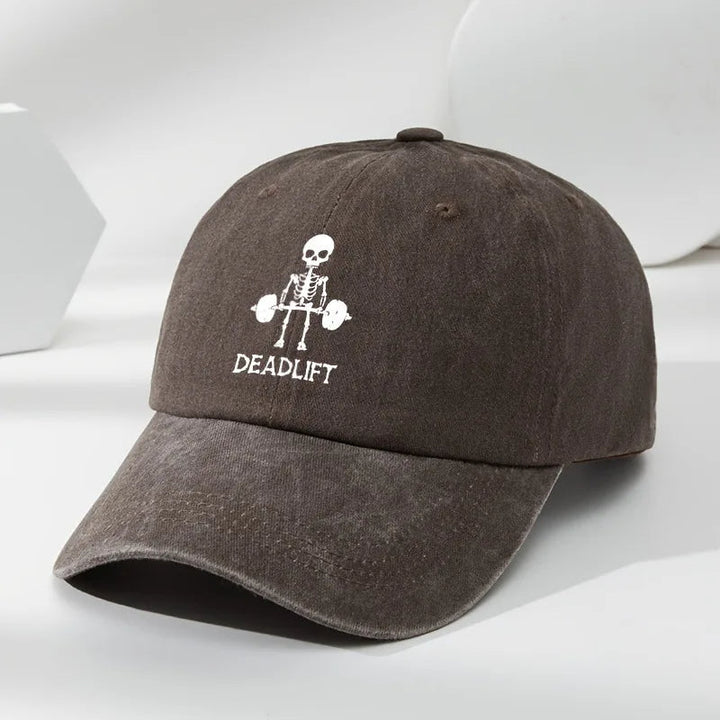 High-quality Washed Cotton Deadlift Cap, breathable fitness apparel for gym workouts and strength.