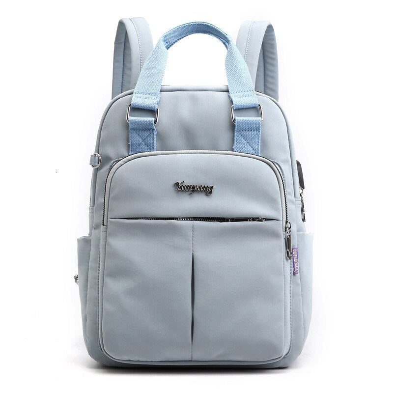 Multi-compartment anti-theft backpack with hidden zippers for daily essentials