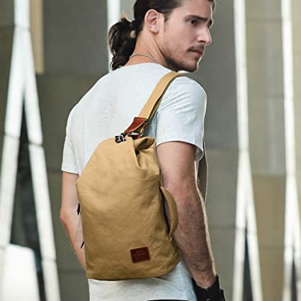 Unisex water-resistant canvas crossbody bag with secure anti-theft pocket. Perfect for daily essentials & travel.