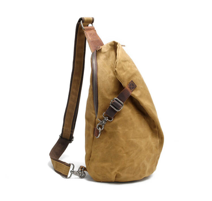 Stylish unisex canvas anti-theft sling bag, perfect for commuters & daily essentials. Water-resistant design.