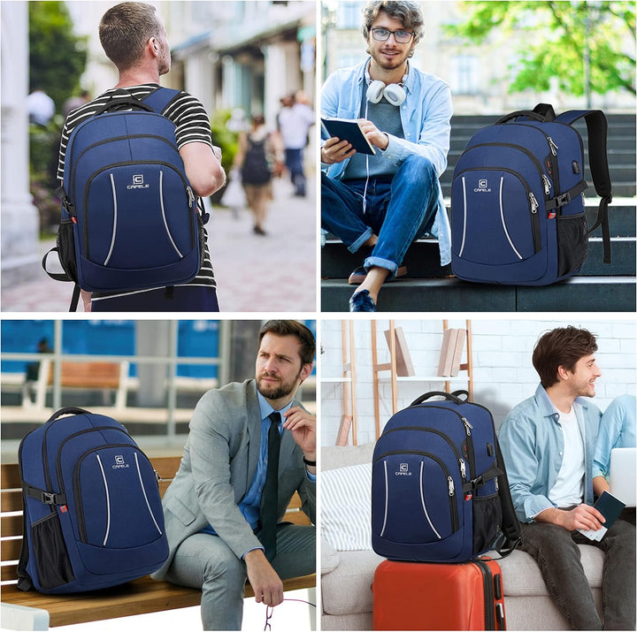 Stylish unisex daily commute backpack, water-resistant, anti-theft, for laptops & essentials.