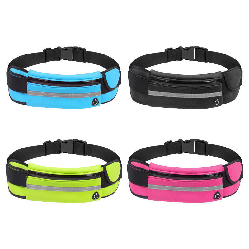 Unisex water-resistant running waist belt 1+1 FREE pack. Ideal for jogging, fitness workouts & outdoor activities.